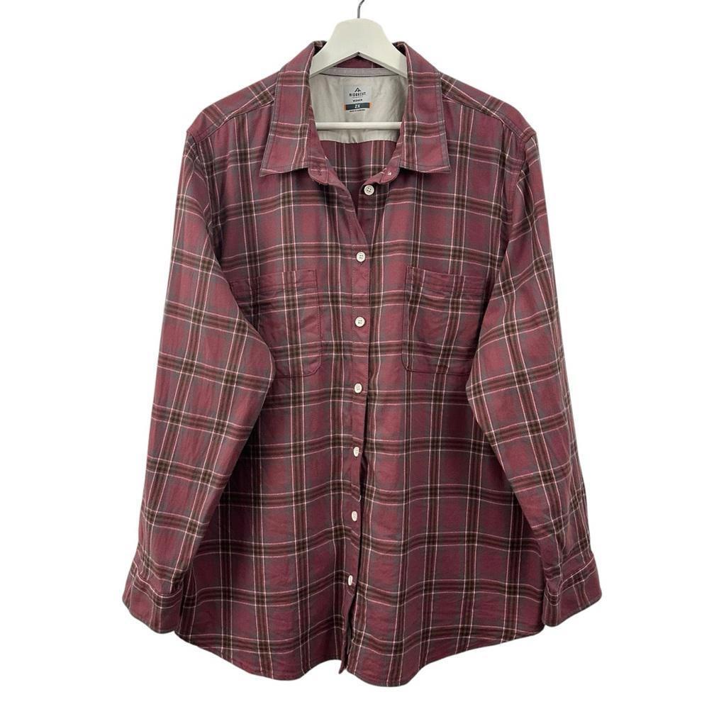 Ridgecut Women’s Plaid Button Down Long Sleeve Shirt Size 2X